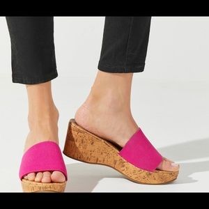 Urban Outfitters Hot Pink Wedge Platform